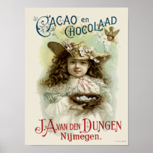 Werbeanzeige für Schokoladen-Kakao aus der viktori Poster