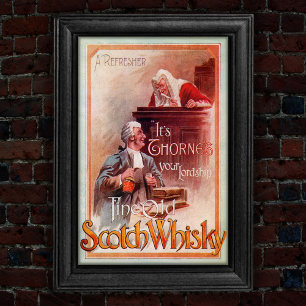 Werbeanzeige für schottischen Whisky von 1904 Poster