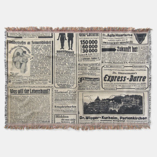 Werbeanzeigen für antike deutsche Zeitungen 1917 Decke