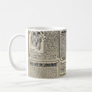 Werbeanzeigen für antike deutsche Zeitungen 1917 Kaffeetasse