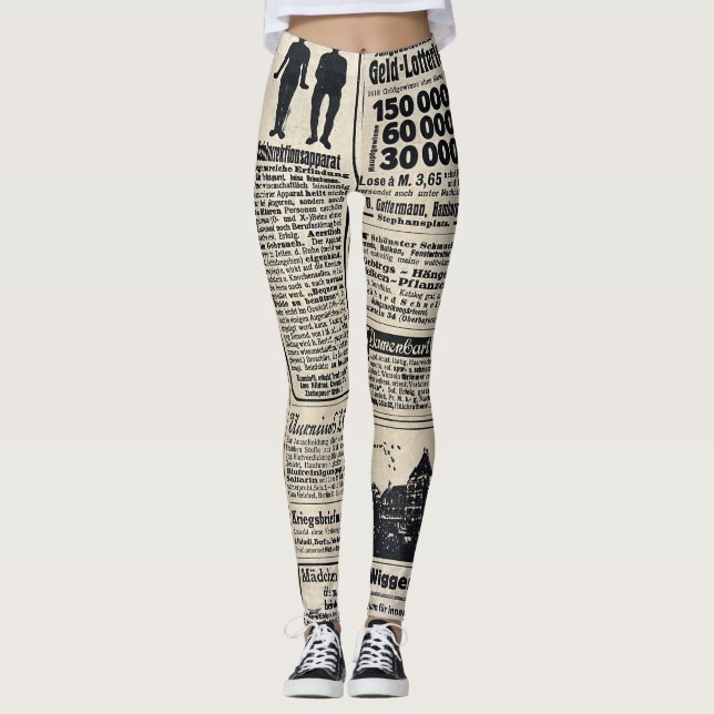 Werbeanzeigen für antike deutsche Zeitungen 1917 Leggings (Vorderseite)