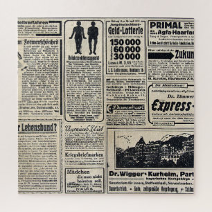 Werbeanzeigen für antike deutsche Zeitungen 1917 Puzzle