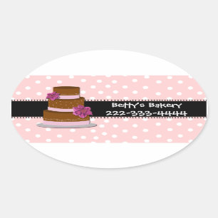 Werbeanzeiger für Bäckereien Ovaler Aufkleber