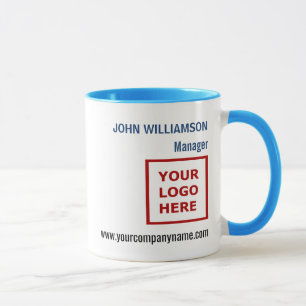 Werbeartikel Firmenname Jobtitel Logo Tasse