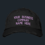 Werbeartikel für Geschäftstexte mit bestickter Bas Bestickte Baseballkappe<br><div class="desc">Einfache Personalisierte bestickte Werbekappen - Fügen Sie Ihren Text hinzu - Name - Firma / Nummer / Brief / Slogan - Tagline / oder Website , Telefon , E-Mail , Social Media Handle , Adresse , Logo - Foto / mehr - Wählen Sie Ihre Farbe / Größe / Schriftart -...</div>