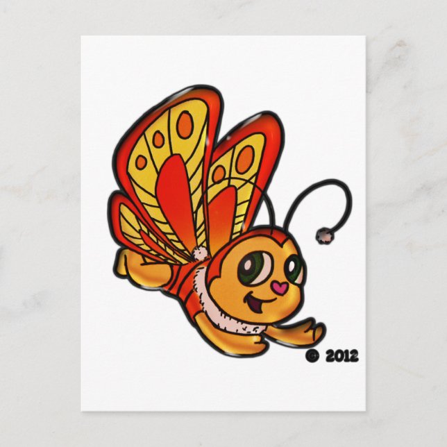 Werbeartikel zur Schmetterlingsbekämpfung Postkarte (Vorderseite)