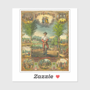 Werbeausdruck für Grange-Mitglieder Aufkleber