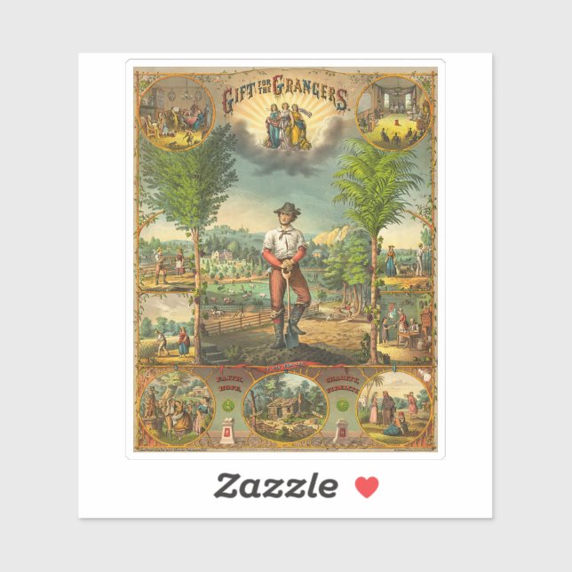 Werbeausdruck für Grange-Mitglieder Aufkleber (Blatt)