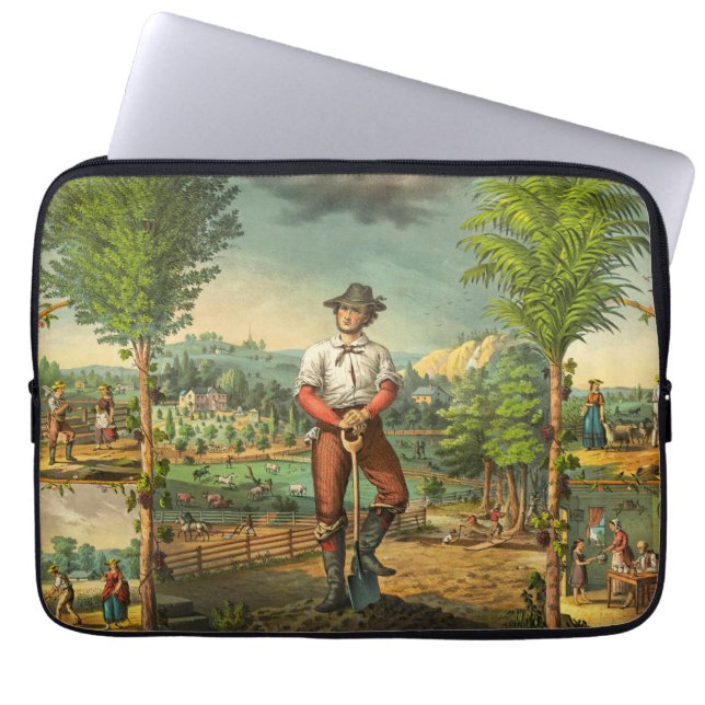 Werbeausdruck für Grange-Mitglieder Laptopschutzhülle (Vorderseite)