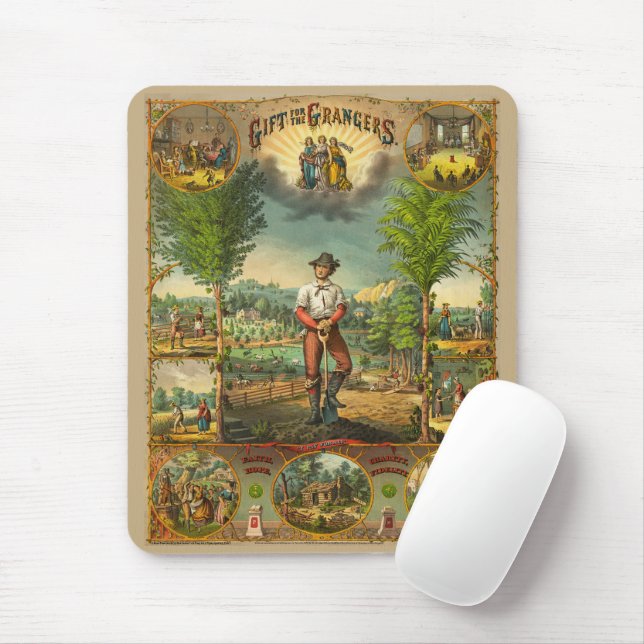 Werbeausdruck für Grange-Mitglieder Mousepad (Mit Mouse)