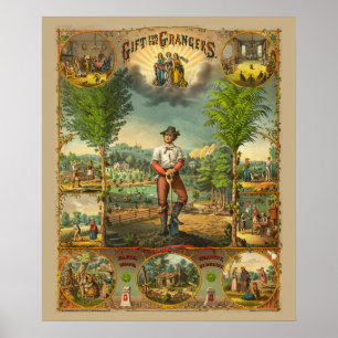 Werbeausdruck für Grange-Mitglieder Poster