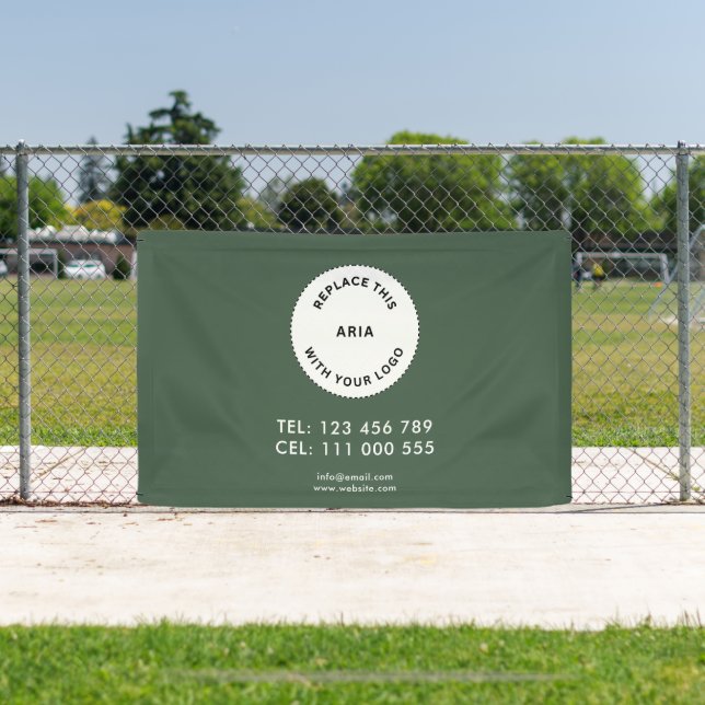  Werbebranche Logo Einfaches Grünes Banner (InSitu)