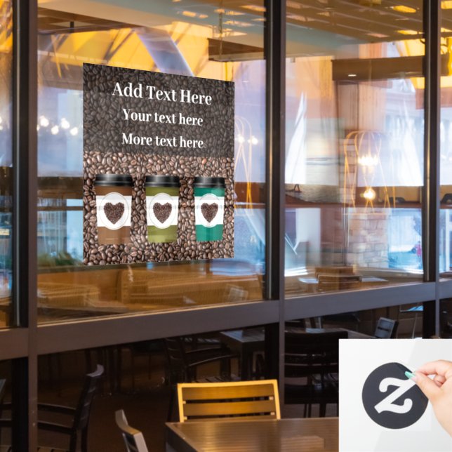 Werbecoffee Shop Fenster Klammern Sticker Zeichen (Restaurantfenster)