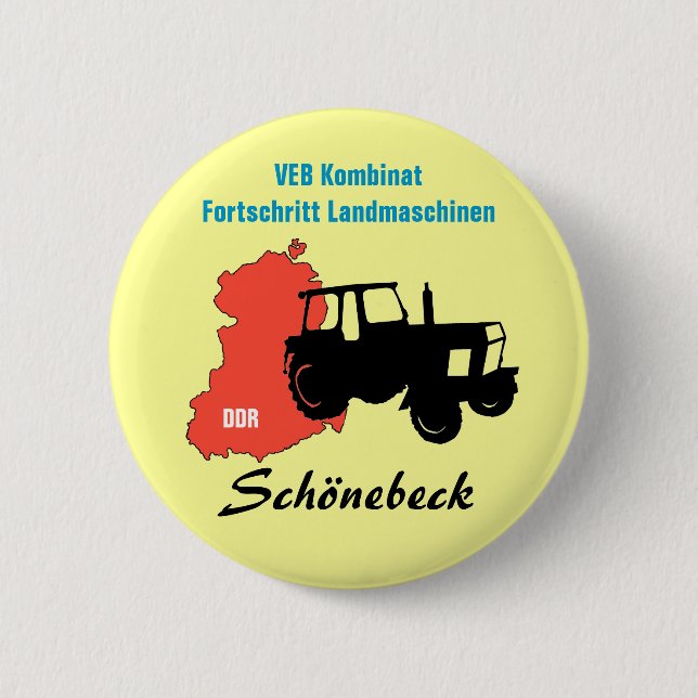 Werbedesign Fortschritt DDR Button (Vorderseite)