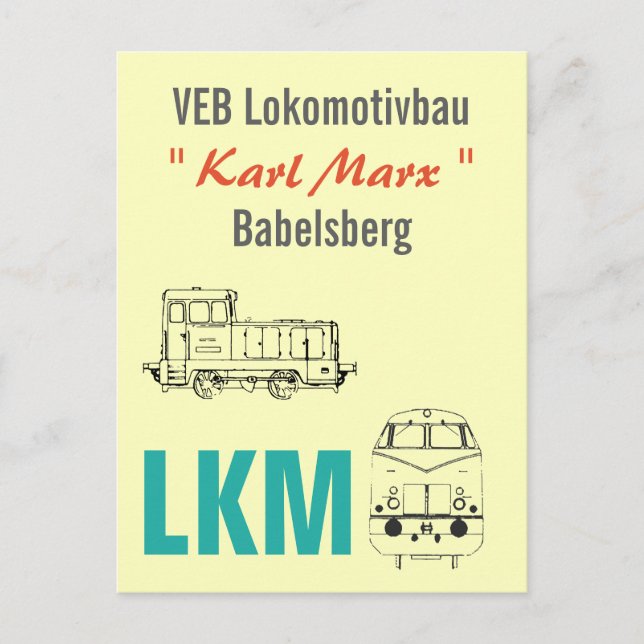 Werbedesign Reiseverkehr Deutsche Reichsbahn DDR Postkarte (Vorderseite)