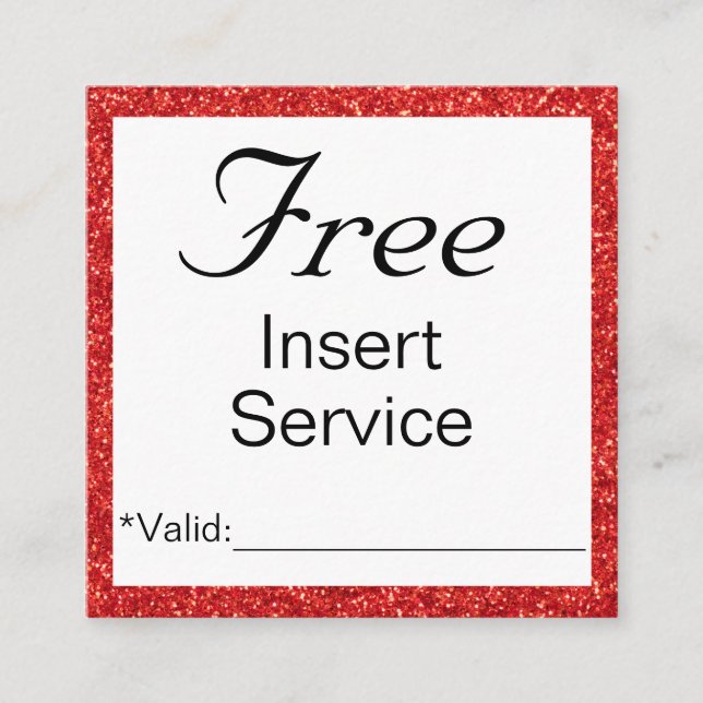 Werbedienst oder Diskontkarte Quadratische Visitenkarte (Vorderseite)