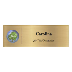 Werbefirma für Firmenlogo Magnetic Gold Namenschild