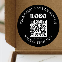 Werbefirma für Firmenlogo - QR-Code Runder Aufkleber