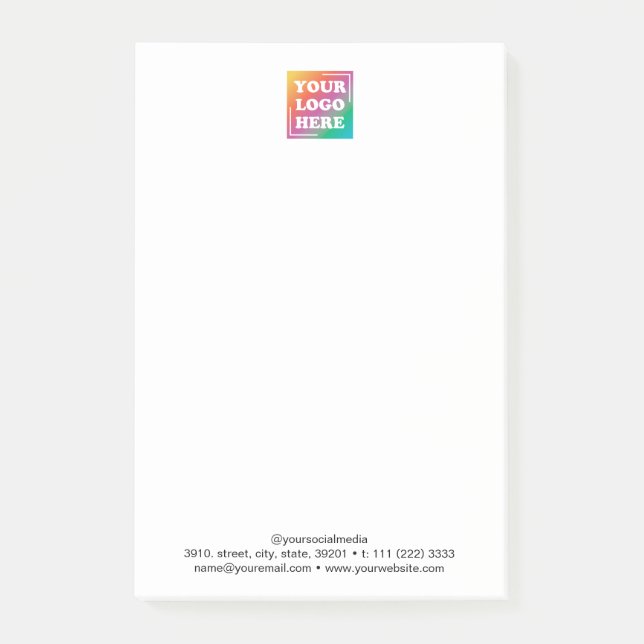 Werbefirma für kundenspezifische Firmenlogos Post-it Klebezettel (Vorderseite)