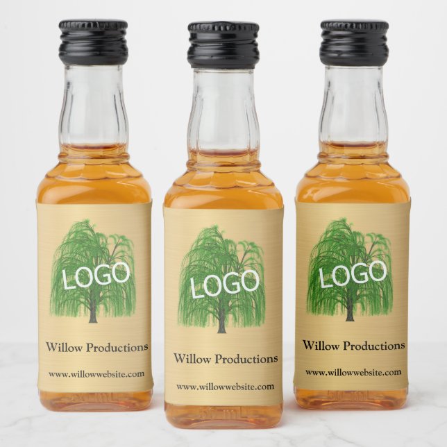 Werbefirma Mini Gold Alkoholflaschenetikett (Flaschen)