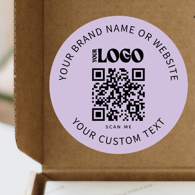Werbefirma QR Code Lilac Runder Aufkleber (Von Creator hochgeladen)