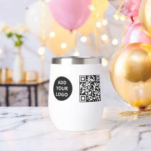 Werbefirmenlogo und QR-Code