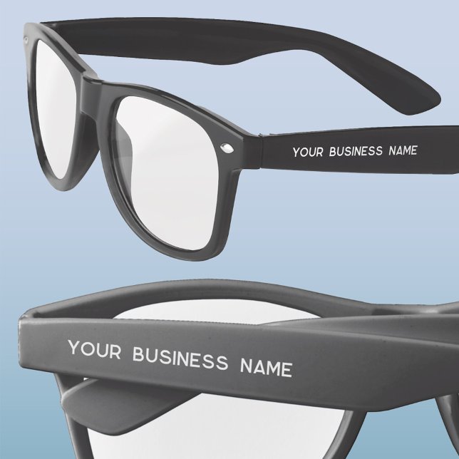 WerbefirmenSonnenbrille (Your Business Name simple minimalist text promotional sunglasses)