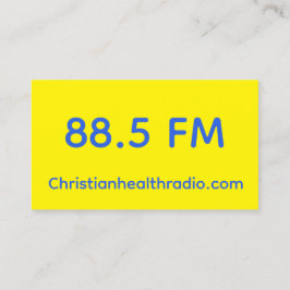 Werbeflyer für Christian Health Radio Visitenkarte