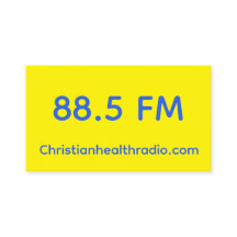 Werbeflyer für Christian Health Radio