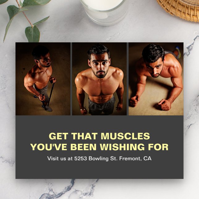 Werbeflyer für das Fitnessstudio (Von Creator hochgeladen)