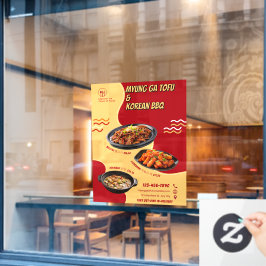 Werbefront für koreanische Restaurants individuell Fensteraufkleber