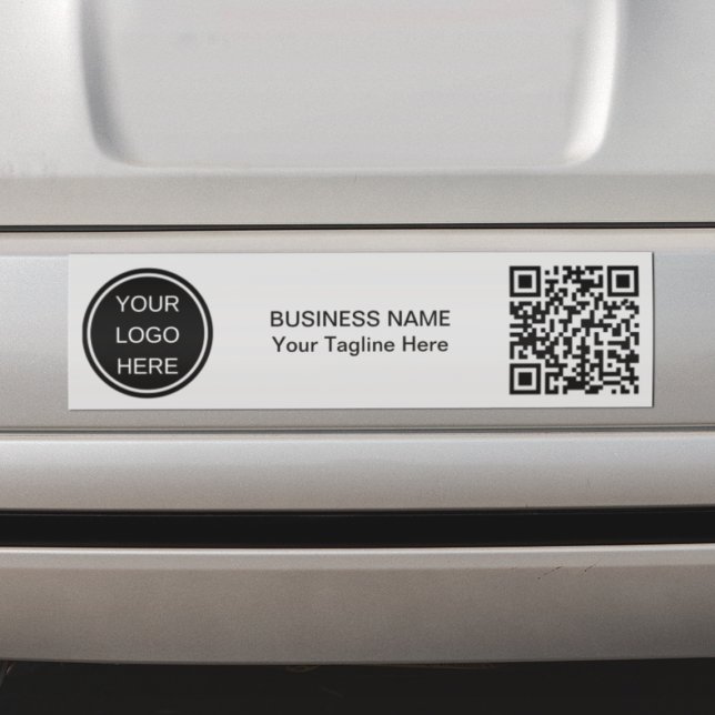 Werbegeschaeft-Logo und QR-Code-Branding grau Autoaufkleber (Von Creator hochgeladen)