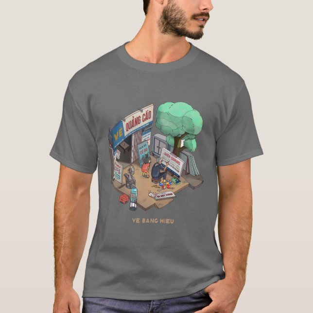 Werbegeschäft Busy Saigon Vietnam Street Life T-Shirt (Vorderseite)