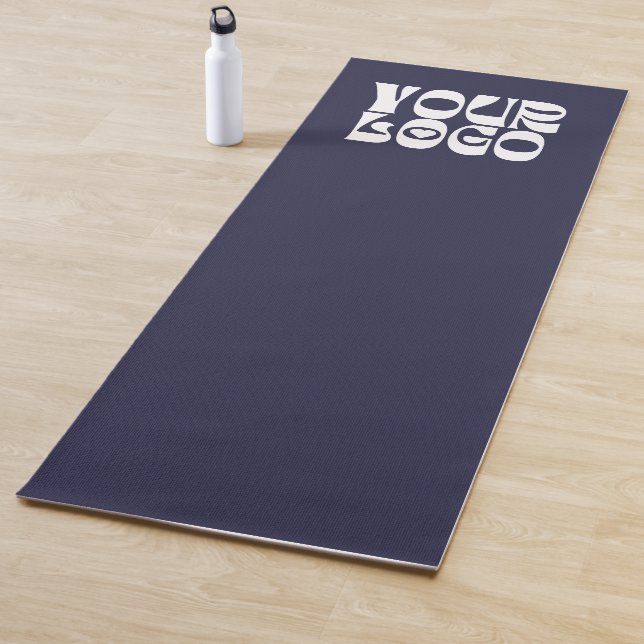 Werbegeschäft für Navy-Blue-Logo Yogamatte (Beispiel)