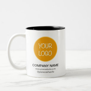 Werbegeschäft für personalisierte Firmenlogos Zweifarbige Tasse