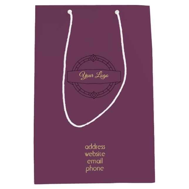 Werbegeschenk für Firmenlogo Mittlere Geschenktüte (Vorderseite)