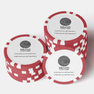 Werbegeschenk für moderne Firmenlogos Pokerchips