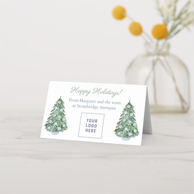 Werbegeschenkkarte für intelligente Feiertage Platzkarte (Vorderseite)