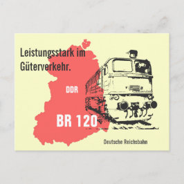 Werbegestaltung Deutsche Reichsbahn. Baureihe 120. Postkarte