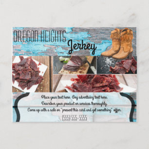 Werbekarte Blue Wood Barn Door Boo Postkarte