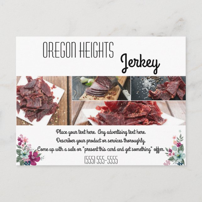 Werbekarte für Unternehmen - Tropische Blume Postkarte (Vorderseite)