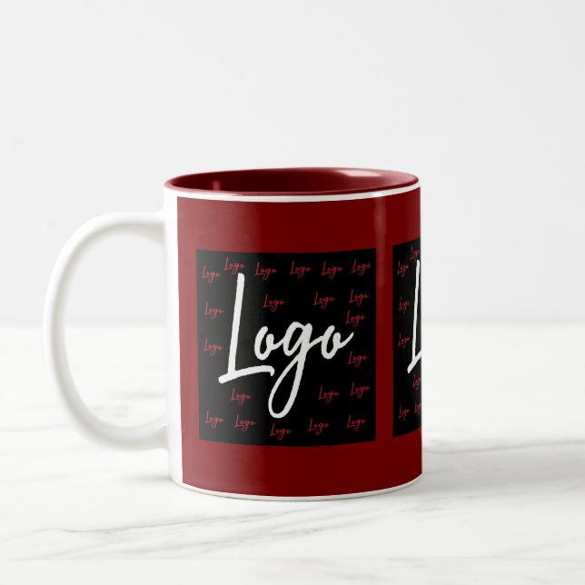 Werbelogo für personalisierte Unternehmen Zweifarbige Tasse (Links)