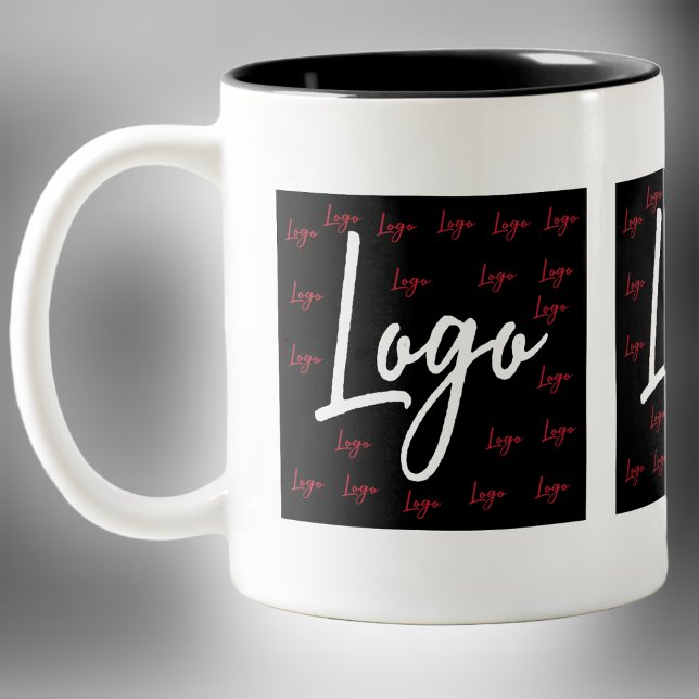 Werbelogo für personalisierte Unternehmen Zweifarbige Tasse (Custom Logo Mugs For Small and Big Businesses. Employee incentive. Customer appreciation. )