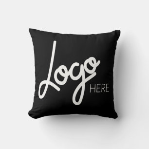 Werbemarke für Big Business-Logos schwarz Kissen