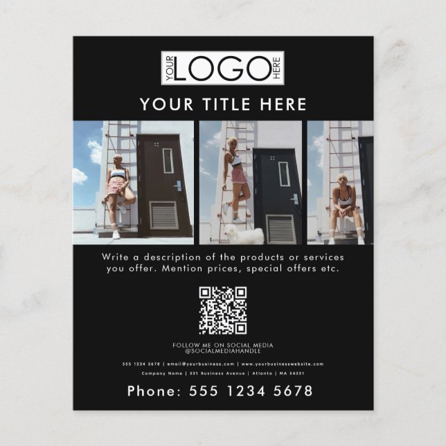 Werbemodell Schönheit Mode Modell schwarz Flyer (Vorne)