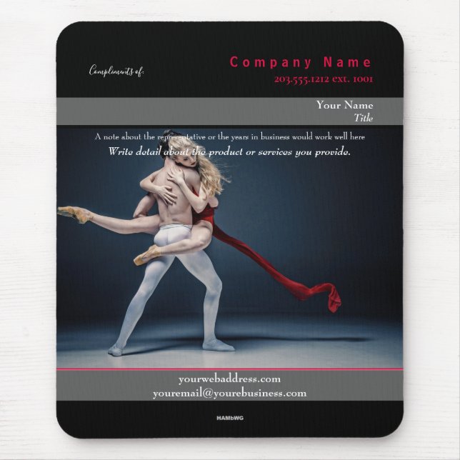 Werbemousepad-Ballett-Thema - HAMbyWG Mousepad (Vorne)