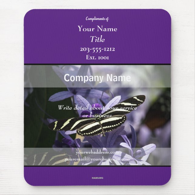 Werbemousepad Butterfly Theme - HAMbyWG Mousepad (Vorne)