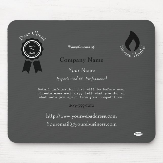 Werbemousepad - HAMbyWG Mousepad (Vorne)