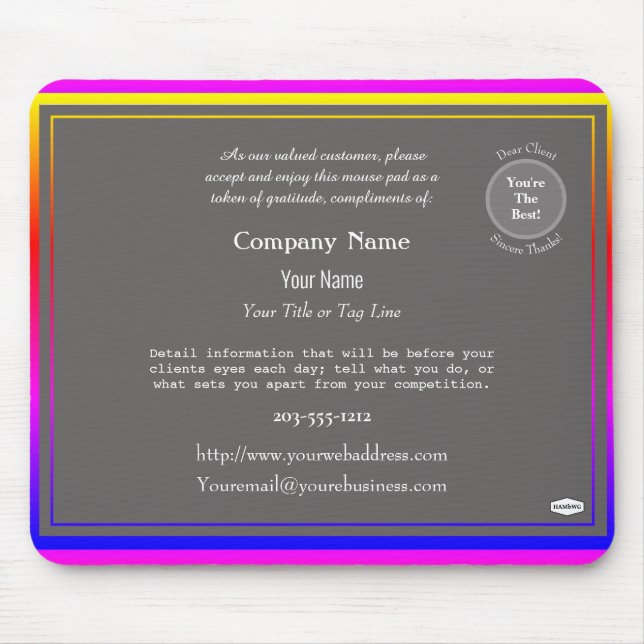 Werbemousepad - HAMbyWG Mousepad (Vorne)