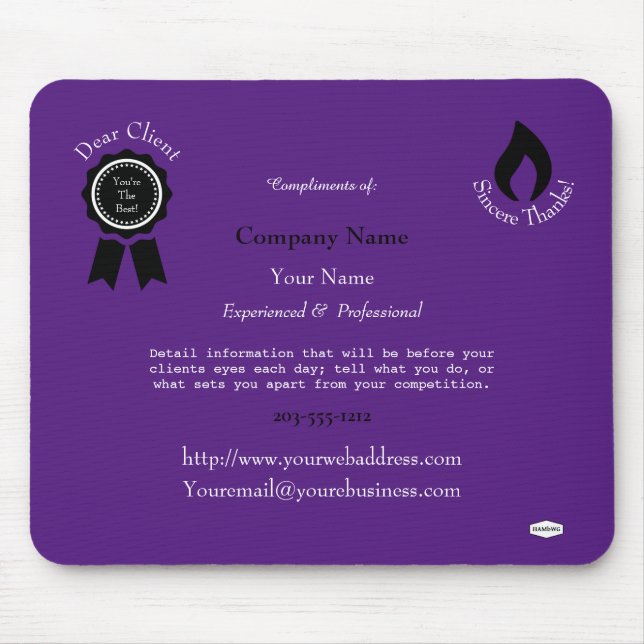 Werbemousepad - HAMbyWG Mousepad (Vorne)